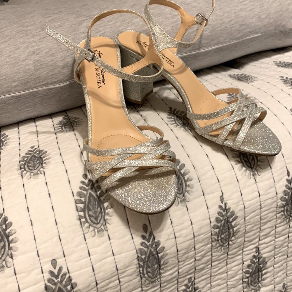 Sparkly Silver Heels